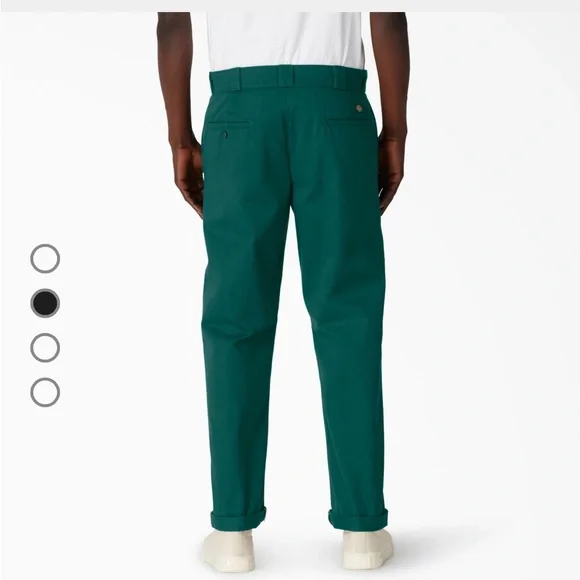 Dickies Regular Fit Cuffed Work Pants, Forest Green - Picture 4 of 8